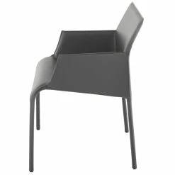 Budget 🔔 Nuevo Delphine 18.5" Contemporary Leather Dining Armchair In Matte Dark Gray 😉 8 Budget 🔔 Nuevo Delphine 18.5" Contemporary Leather Dining Armchair In Matte Dark Gray 😉 -Cheap Office Chairs Store 2528144 2 L