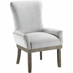 Cheap Office Chairs Store 41 Discount ✔️ ACME Furniture ACME Landon Arm Chair In Gray Linen 🛒