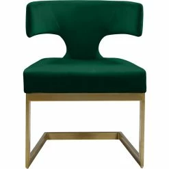 Buy 😉 Maklaine Contemporary Green Velvet Dining Chair ❤️ -Cheap Office Chairs Store 2533299 2 L