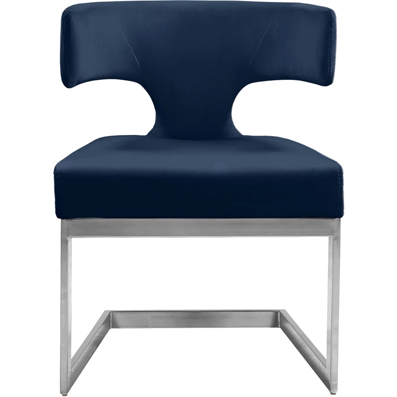 Cheap 😍 Maklaine Contemporary Navy Velvet Dining Chair ⭐ 6 Cheap 😍 Maklaine Contemporary Navy Velvet Dining Chair ⭐ - Image 4