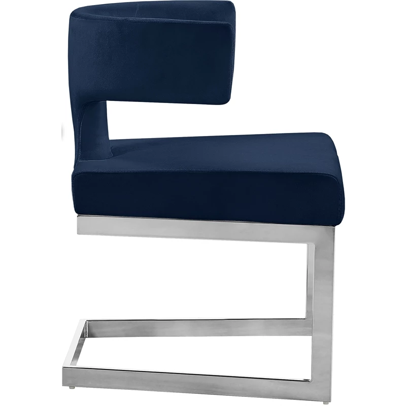 Cheap 😍 Maklaine Contemporary Navy Velvet Dining Chair ⭐ 7 Cheap 😍 Maklaine Contemporary Navy Velvet Dining Chair ⭐ - Image 5