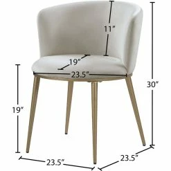 Flash Sale 💯 Maklaine Contemporary Cream Velvet Dining Chair (Set Of 2) 🔔 15 Flash Sale 💯 Maklaine Contemporary Cream Velvet Dining Chair (Set Of 2) 🔔 -Cheap Office Chairs Store 2533302 6 L