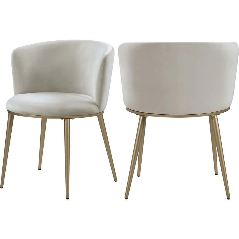 Flash Sale 💯 Maklaine Contemporary Cream Velvet Dining Chair (Set Of 2) 🔔 3 Flash Sale 💯 Maklaine Contemporary Cream Velvet Dining Chair (Set Of 2) 🔔