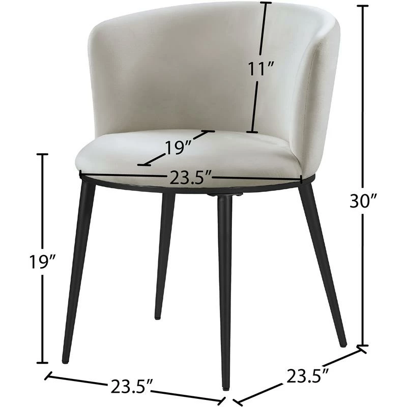 Best deal ๐งจ Maklaine Contemporary Cream Velvet Dining Chair (Set Of 2) โญ 9 Best deal ๐งจ Maklaine Contemporary Cream Velvet Dining Chair (Set Of 2) โญ - Image 7