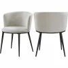 Best deal 🧨 Maklaine Contemporary Cream Velvet Dining Chair (Set Of 2) ⭐