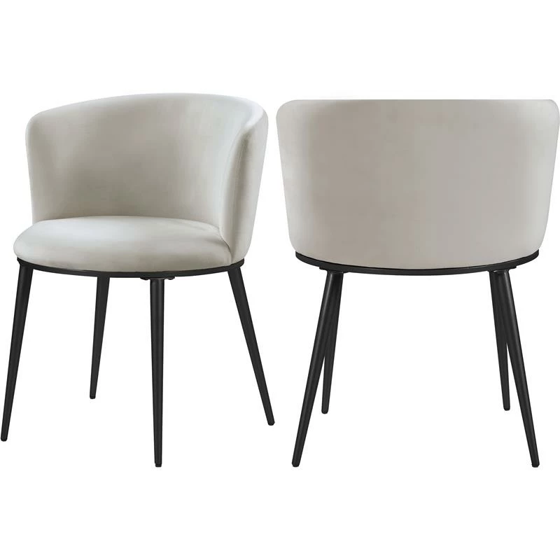 Best deal ๐งจ Maklaine Contemporary Cream Velvet Dining Chair (Set Of 2) โญ 3 Best deal ๐งจ Maklaine Contemporary Cream Velvet Dining Chair (Set Of 2) โญ