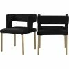 Flash Sale 😀 Maklaine Contemporary Black Velvet Dining Chair (Set Of 2) 😀 1 Flash Sale 😀 Maklaine Contemporary Black Velvet Dining Chair (Set Of 2) 😀 -Cheap Office Chairs Store 2533305 L