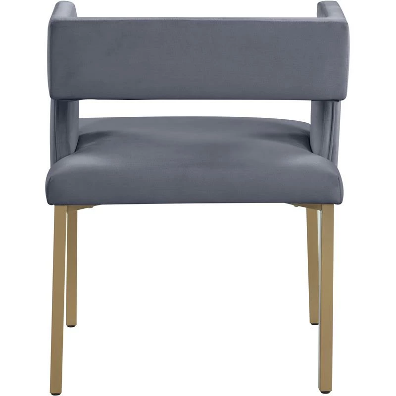 Hot Sale ๐ Maklaine Contemporary Gray Velvet Dining Chair (Set Of 2) ๐งจ 5 Hot Sale ๐ Maklaine Contemporary Gray Velvet Dining Chair (Set Of 2) ๐งจ - Image 3