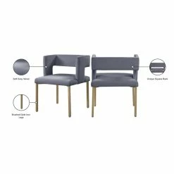 Hot Sale ๐ Maklaine Contemporary Gray Velvet Dining Chair (Set Of 2) ๐งจ 12 Hot Sale ๐ Maklaine Contemporary Gray Velvet Dining Chair (Set Of 2) ๐งจ -Cheap Office Chairs Store 2533306 3 L