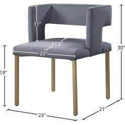 Hot Sale ๐ Maklaine Contemporary Gray Velvet Dining Chair (Set Of 2) ๐งจ 13 Hot Sale ๐ Maklaine Contemporary Gray Velvet Dining Chair (Set Of 2) ๐งจ -Cheap Office Chairs Store 2533306 4 L