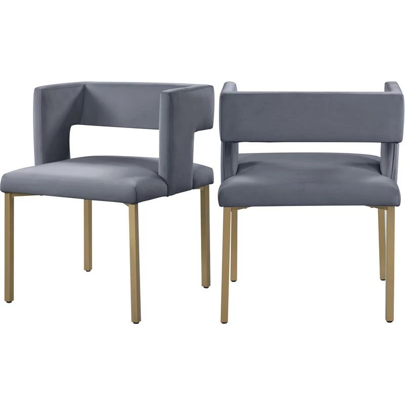 Hot Sale ๐ Maklaine Contemporary Gray Velvet Dining Chair (Set Of 2) ๐งจ 3 Hot Sale ๐ Maklaine Contemporary Gray Velvet Dining Chair (Set Of 2) ๐งจ