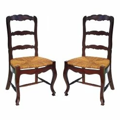 Cheapest โญ D-Art Collection Ladder Back Side Chair 2pcs 8in Mahogany ๐
