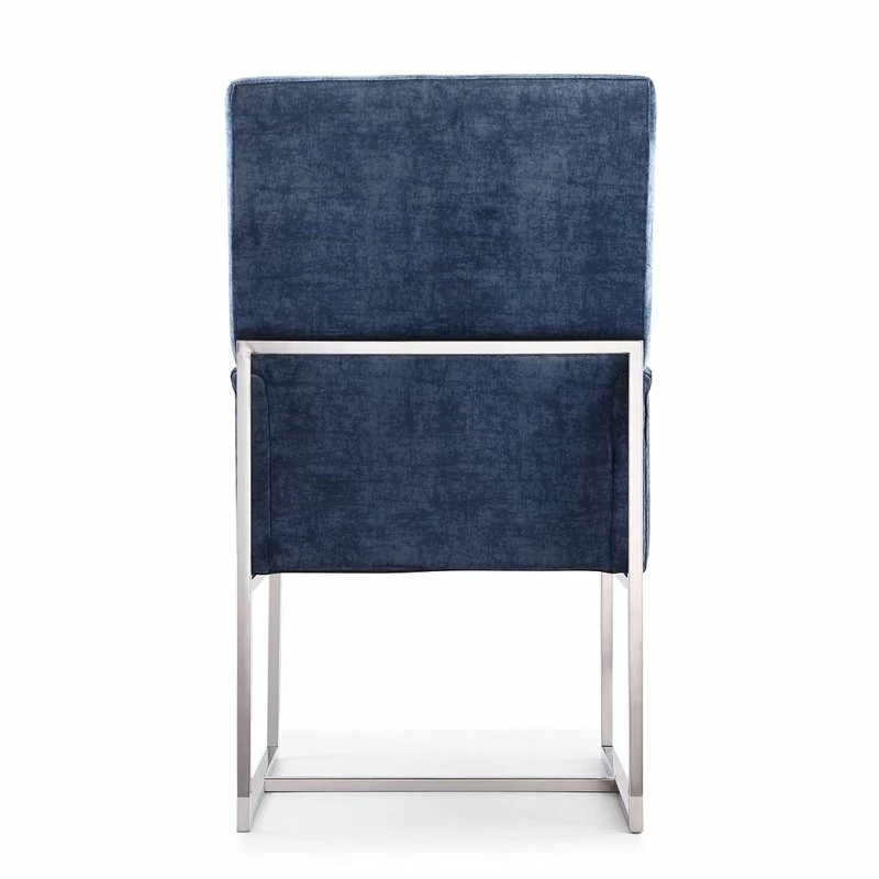 Best Sale 😀 Eden Home Mid-Century Modern Velvet Dining Armchair In Blue 😉 8 Best Sale 😀 Eden Home Mid-Century Modern Velvet Dining Armchair In Blue 😉 - Image 6