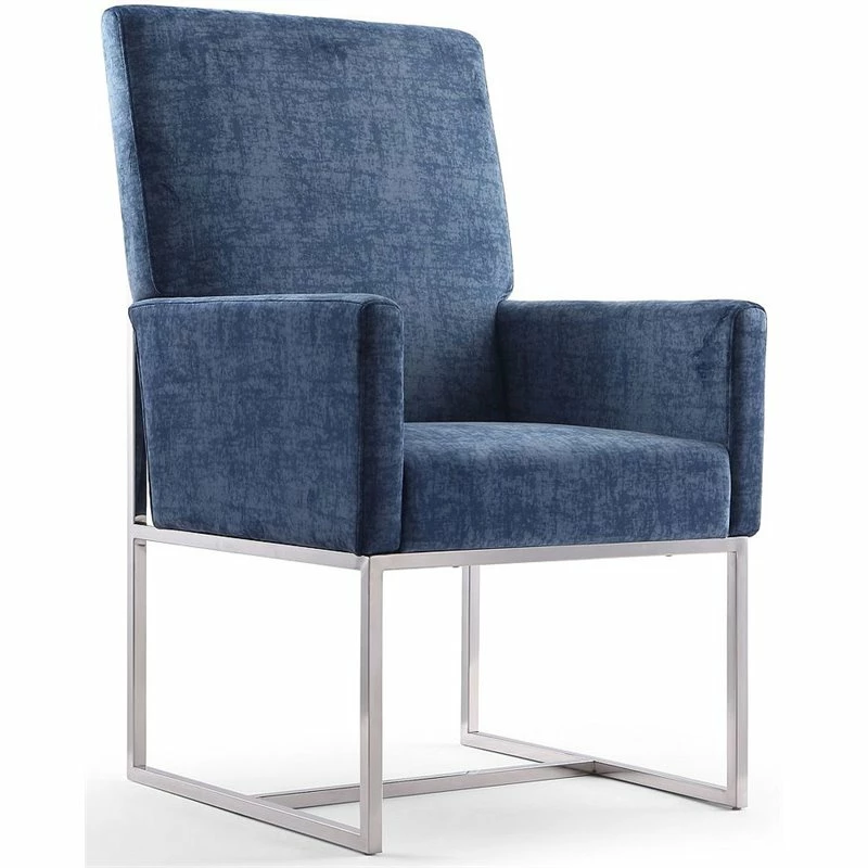 Best Sale 😀 Eden Home Mid-Century Modern Velvet Dining Armchair In Blue 😉 3 Best Sale 😀 Eden Home Mid-Century Modern Velvet Dining Armchair In Blue 😉