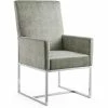 Cheapest 👍 Eden Home Mid-Century Modern Velvet Dining Armchair In Steel Gray 😀 -Cheap Office Chairs Store 2540136 L