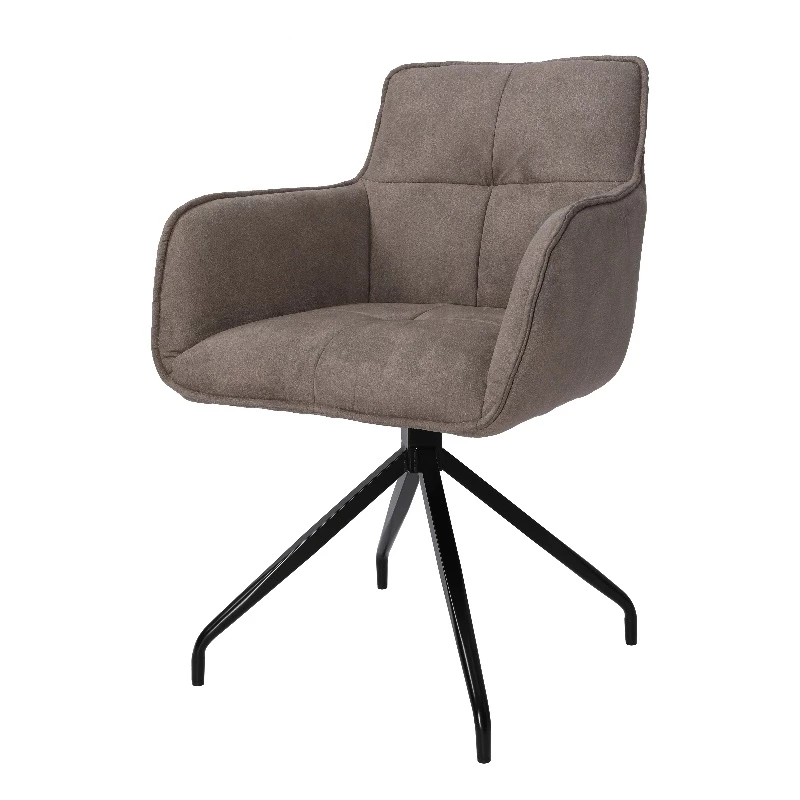 Wholesale 🌟 Creative Images International Arm Chair With Fabric Seat And Black Matte Powder 🧥 Coating Leg In Dark Brown 🌟 3 Wholesale 🌟 Creative Images International Arm Chair With Fabric Seat And Black Matte Powder 🧥 Coating Leg In Dark Brown 🌟