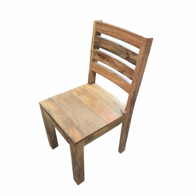 Best Pirce ๐ Rustic Homes 18.25" Ladder Back Mango Solid Wood Dining Chair In Natural โ 6 Best Pirce ๐ Rustic Homes 18.25" Ladder Back Mango Solid Wood Dining Chair In Natural โ - Image 4