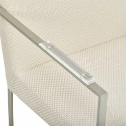 New ❤️ Michael Amini Laguna Ridge 19" Wood Dining Arm Chair In Brushed Silver/Oak 🥰 -Cheap Office Chairs Store 2545276 5 L