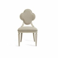Promo 😀 Bassett Mirror Chloe Wood Side Chair In Ivory 🌟 -Cheap Office Chairs Store 2550409 1 L