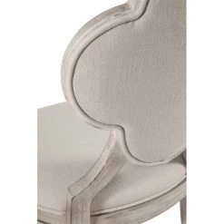 Promo 😀 Bassett Mirror Chloe Wood Side Chair In Ivory 🌟 -Cheap Office Chairs Store 2550409 2 L