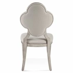 Promo 😀 Bassett Mirror Chloe Wood Side Chair In Ivory 🌟 -Cheap Office Chairs Store 2550409 4 L