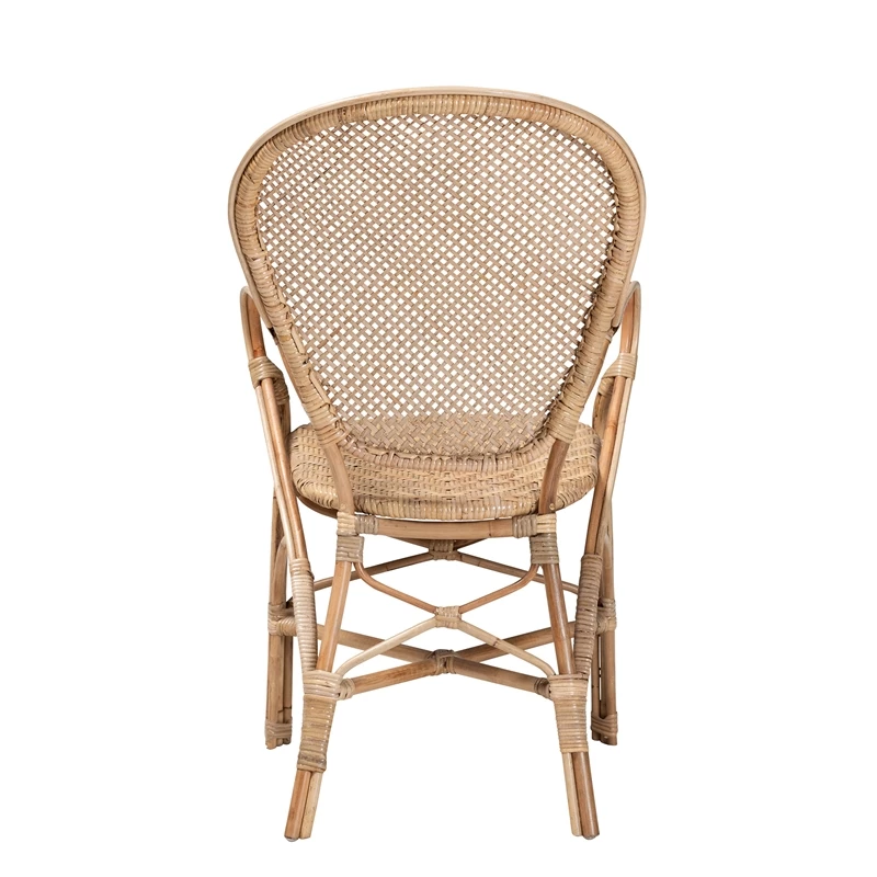 Discount ✨ Baxton Studio Lalaine Modern Bohemian Natural Rattan Dining Arm Chair ✔️ 6 Discount ✨ Baxton Studio Lalaine Modern Bohemian Natural Rattan Dining Arm Chair ✔️ - Image 4