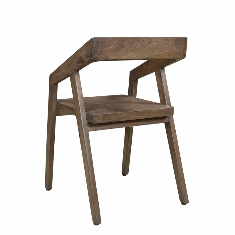 Discount 🌟 Taran Designs Maria 18" Hand-crafted Mango Wood Arm Chair In Dark Brown 😀 5 Discount 🌟 Taran Designs Maria 18" Hand-crafted Mango Wood Arm Chair In Dark Brown 😀 - Image 3