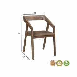 Discount 🌟 Taran Designs Maria 18" Hand-crafted Mango Wood Arm Chair In Dark Brown 😀 13 Discount 🌟 Taran Designs Maria 18" Hand-crafted Mango Wood Arm Chair In Dark Brown 😀 -Cheap Office Chairs Store 2555727 5 L