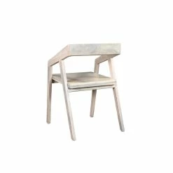 Cheap 👏 Taran Designs Maria 18" Hand-Crafted Mango Wood Arm Chair In Natural White ⌛ -Cheap Office Chairs Store 2555728 2 L
