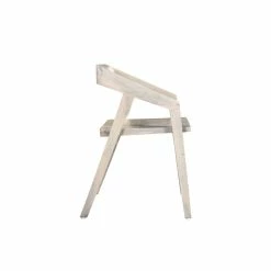 Cheap 👏 Taran Designs Maria 18" Hand-Crafted Mango Wood Arm Chair In Natural White ⌛ -Cheap Office Chairs Store 2555728 3 L