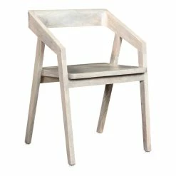 Cheap 👏 Taran Designs Maria 18" Hand-Crafted Mango Wood Arm Chair In Natural White ⌛