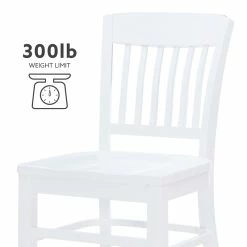 Deals 👏 Linon Ida Wood Commercial Grade Set Of Two Side Chairs In White ✨ -Cheap Office Chairs Store 2561438 22 L