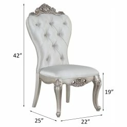 Outlet ⭐ ACME Furniture ACME Gorsedd Upholstered Tufted Side Chair In Cream And Antique White (Set Of 2) 🧨 15 Outlet ⭐ ACME Furniture ACME Gorsedd Upholstered Tufted Side Chair In Cream And Antique White (Set Of 2) 🧨 -Cheap Office Chairs Store 2562961 6 L