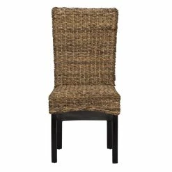 Flash Sale 🌟 Trent Home Transitional 19.5" Rattan Seating Abaca Chair In Brown 🤩 -Cheap Office Chairs Store 2564582 2 L
