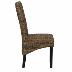 Flash Sale 🌟 Trent Home Transitional 19.5" Rattan Seating Abaca Chair In Brown 🤩 -Cheap Office Chairs Store 2564582 3 L