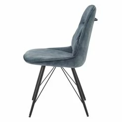 Coupon ❤️ New Pacific Direct Pablo 19.5" Velvet Dining Side Chair In Blue (Set Of 2) 🎉 -Cheap Office Chairs Store 2568990 2 L