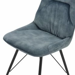 Coupon ❤️ New Pacific Direct Pablo 19.5" Velvet Dining Side Chair In Blue (Set Of 2) 🎉 -Cheap Office Chairs Store 2568990 5 L