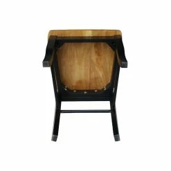 Discount 👍 Bowery Hill Solid Wood Ladderback Styled Chair (Set Of 2) In Black 😍 -Cheap Office Chairs Store 2574436 12 L