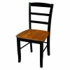 Discount 👍 Bowery Hill Solid Wood Ladderback Styled Chair (Set Of 2) In Black 😍 -Cheap Office Chairs Store 2574436 14 L