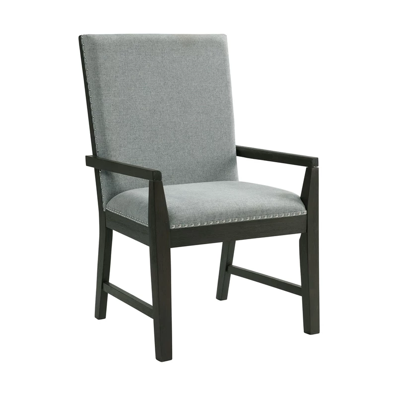 Deals 😉 Maklaine Transitional Wood Standard Height Arm Chair Set In Gray ✨ 15 Deals 😉 Maklaine Transitional Wood Standard Height Arm Chair Set In Gray ✨ - Image 13