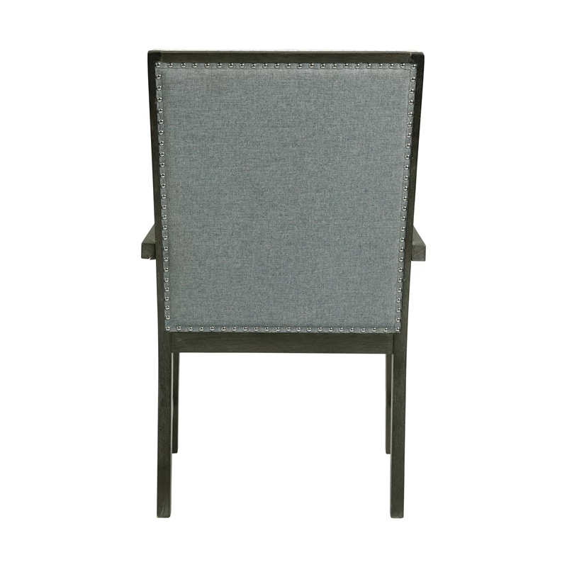 Deals 😉 Maklaine Transitional Wood Standard Height Arm Chair Set In Gray ✨ 12 Deals 😉 Maklaine Transitional Wood Standard Height Arm Chair Set In Gray ✨ - Image 10