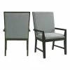 Deals 😉 Maklaine Transitional Wood Standard Height Arm Chair Set In Gray ✨ -Cheap Office Chairs Store 2578523 99 L