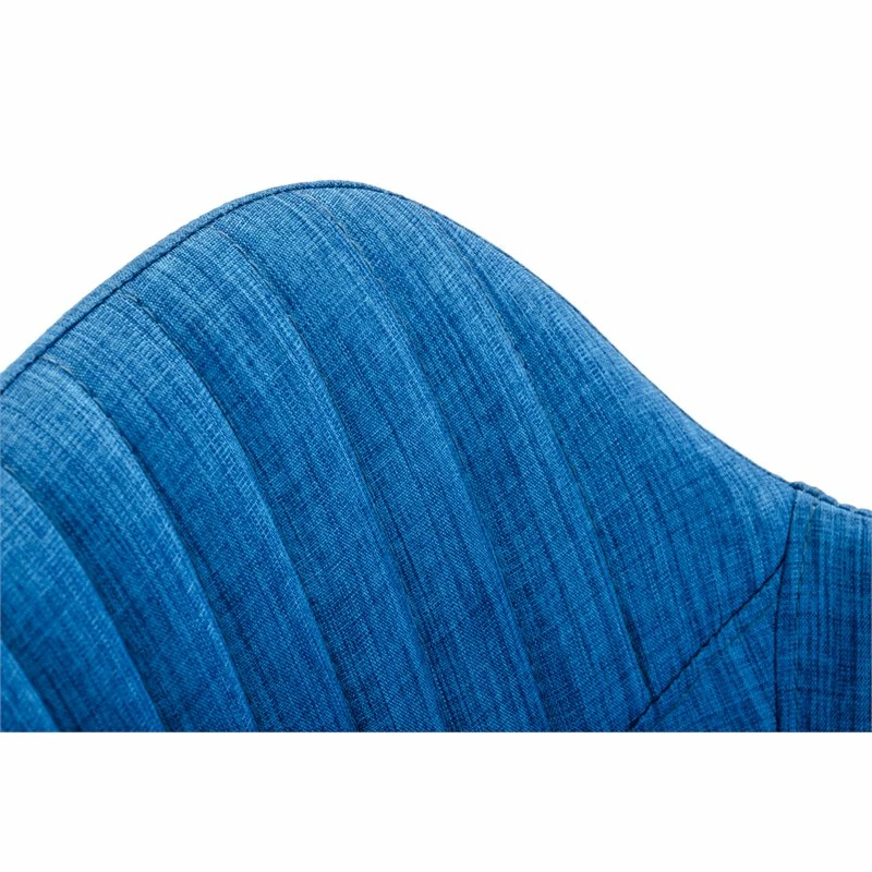 Outlet 🎉 Modrest Synergy Mid-Century Fabric & Metal Dining Arm Chair In Blue/Black 😀 5 Outlet 🎉 Modrest Synergy Mid-Century Fabric & Metal Dining Arm Chair In Blue/Black 😀 - Image 3