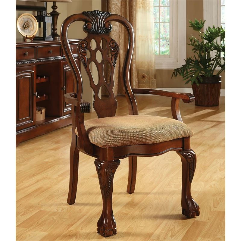 Cheapest ๐ Bowery Hill Solid Wood Padded Arm Chair In Cherry (Set Of 2) ๐ฏ 4 Cheapest ๐ Bowery Hill Solid Wood Padded Arm Chair In Cherry (Set Of 2) ๐ฏ - Image 2