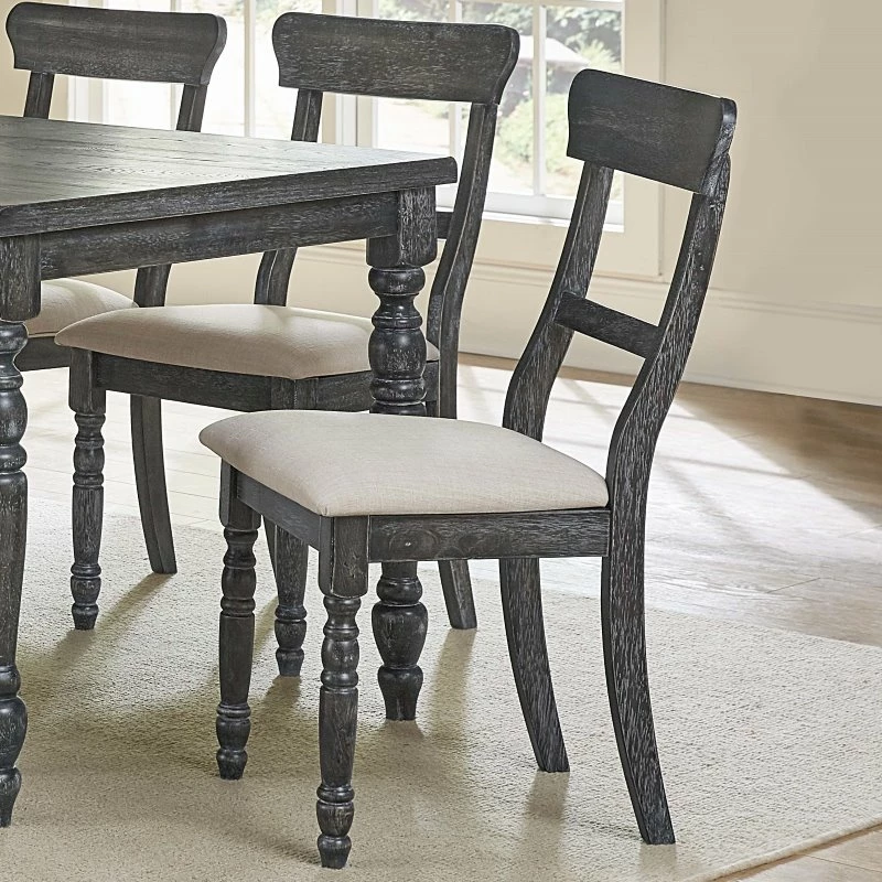 Hot Sale โ Bowery Hill Ladderback Set Of 2 Dining Chairs In Weathered Pepper Finish ๐ 4 Hot Sale โ Bowery Hill Ladderback Set Of 2 Dining Chairs In Weathered Pepper Finish ๐ - Image 2