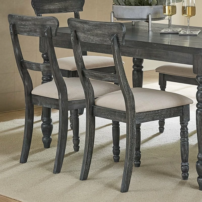Hot Sale โ Bowery Hill Ladderback Set Of 2 Dining Chairs In Weathered Pepper Finish ๐ 5 Hot Sale โ Bowery Hill Ladderback Set Of 2 Dining Chairs In Weathered Pepper Finish ๐ - Image 3