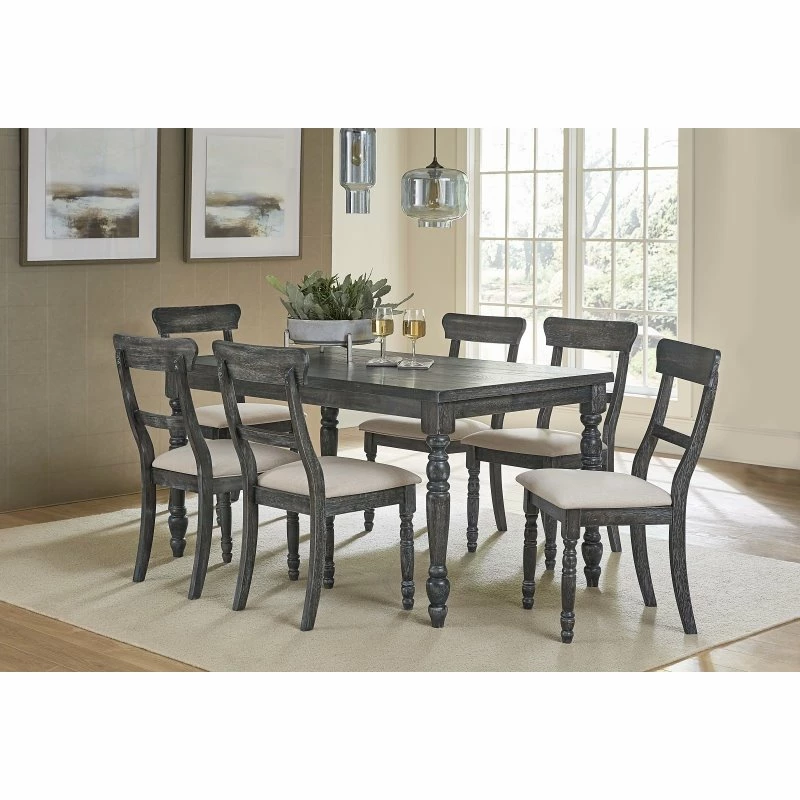 Hot Sale โ Bowery Hill Ladderback Set Of 2 Dining Chairs In Weathered Pepper Finish ๐ 6 Hot Sale โ Bowery Hill Ladderback Set Of 2 Dining Chairs In Weathered Pepper Finish ๐ - Image 4