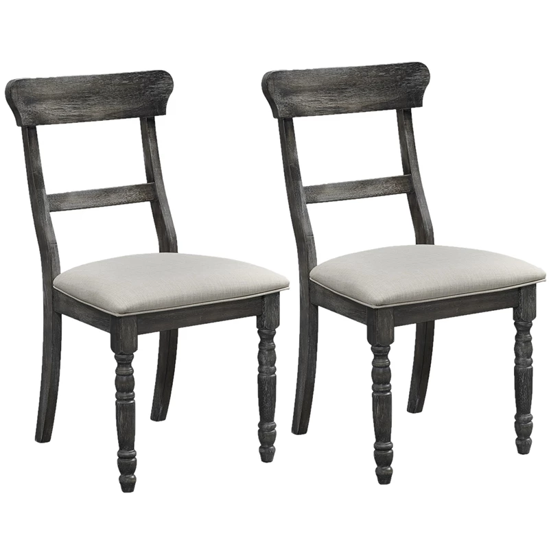 Hot Sale โ Bowery Hill Ladderback Set Of 2 Dining Chairs In Weathered Pepper Finish ๐ 10 Hot Sale โ Bowery Hill Ladderback Set Of 2 Dining Chairs In Weathered Pepper Finish ๐ - Image 8