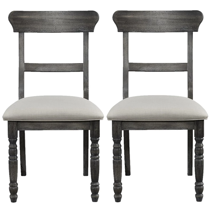 Hot Sale โ Bowery Hill Ladderback Set Of 2 Dining Chairs In Weathered Pepper Finish ๐ 3 Hot Sale โ Bowery Hill Ladderback Set Of 2 Dining Chairs In Weathered Pepper Finish ๐
