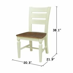 Best reviews of ⌛ International Concepts Vista Solid Wood Ladderback Chairs In Hickory/Shell - Set Of 2 😀 -Cheap Office Chairs Store 2617761 9 L